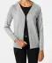 Strickjacke mit V-Ausschnitt grau melange