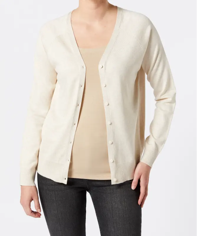 Strickjacke mit V-Ausschnitt