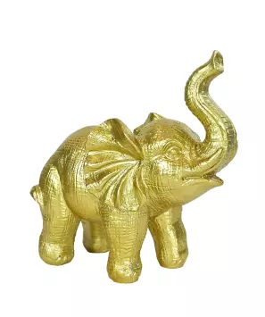 Goldfarbener Deko-Elefant