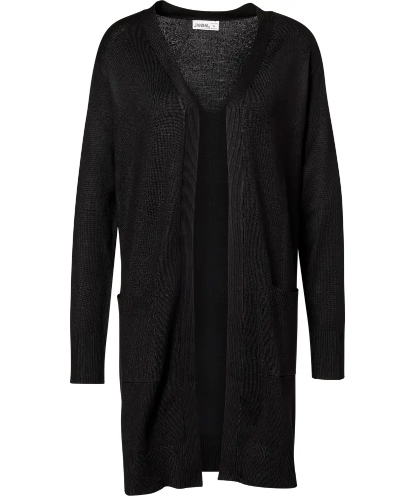 Long Cardigan Damen Schwarz Strickmantel Lang Schwarz Cardigan
