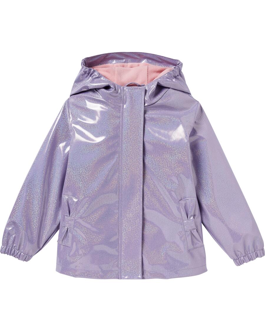 Regenjacke mit Glitzer lila