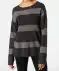 Gestreifter Strickpullover grau gestreift