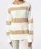 Gestreifter Strickpullover natur gestreift