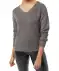 Schlichter Strickpullover grau