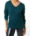 Schlichter Strickpullover petrol