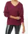 Schlichter Strickpullover beere