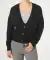 Kardigan z dekoltem V-dekolt czarny