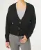 Strickjacke mit V-Ausschnitt schwarz