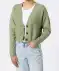 Strickjacke mit V-Ausschnitt Khaki