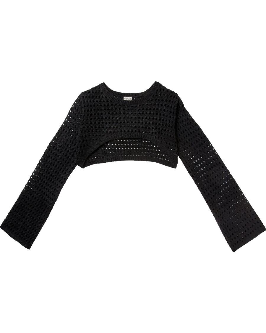 Cropped Pullover schwarz