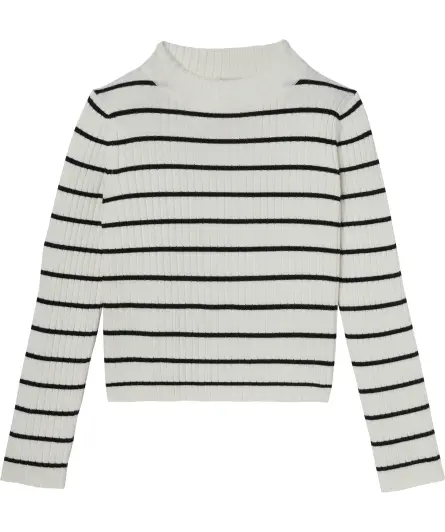 Gestreifter Ripppullover
