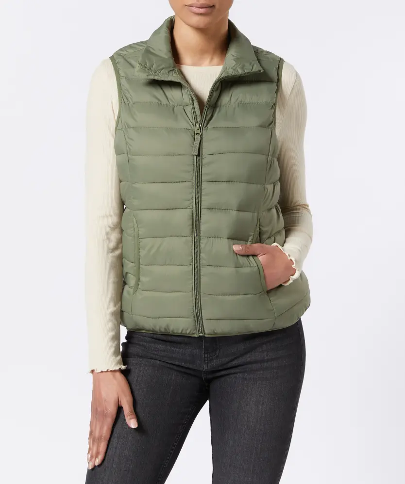 Große Größen Kik Weste Damen Steppweste Mit Stehkragen, Janina