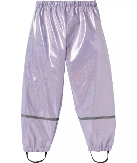 Lilafarbene Glitzer-Regenhose