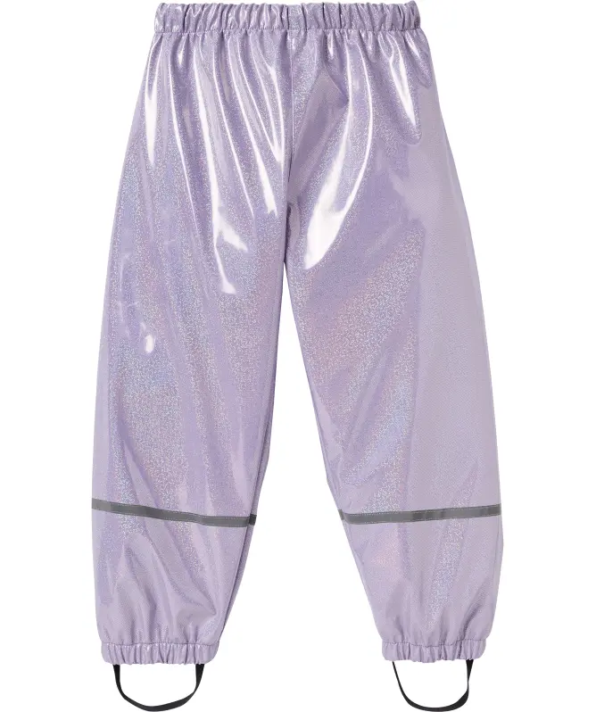 Lilafarbene Glitzer-Regenhose
