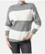 Feinstrickpullover mit Blockstreifen