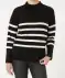 Strickpullover mit breiten Bündchen schwarz/weiß