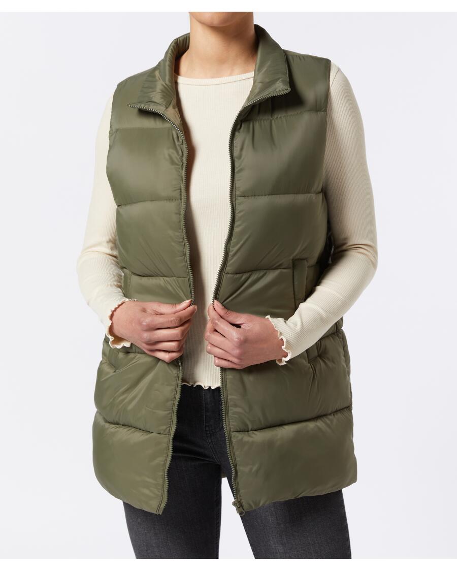 Steppweste mit Seitentaschen Khaki