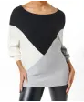 Strickpullover mit Colour-Blocking