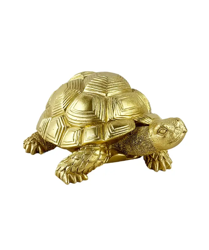 Goldfarbene Deko-Schildkröte