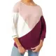 Sweter z dzianiny z kolorowymi wstawkami