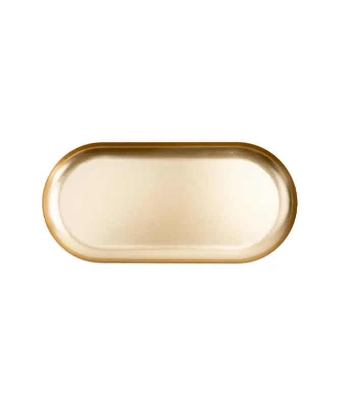 Goldfarbenes Dekotablett