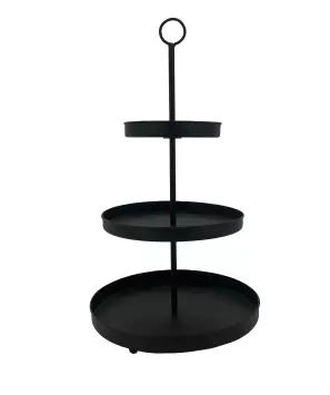 Schwarze Deko-Etagere
