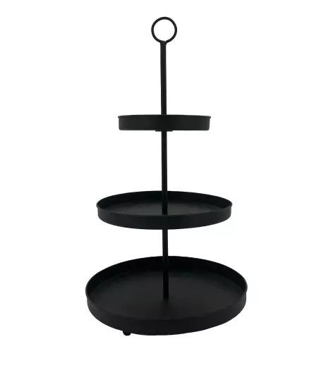 Schwarze Deko-Etagere
