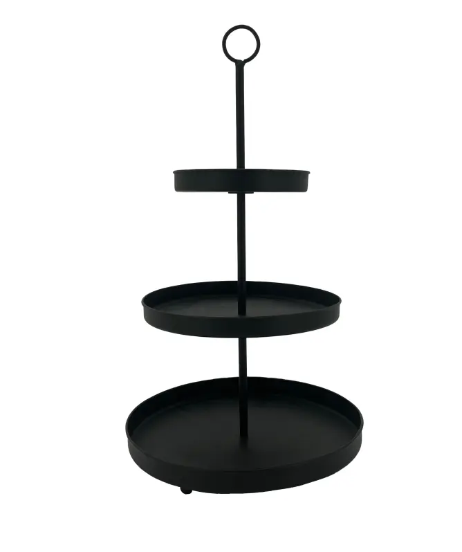 Schwarze Deko-Etagere