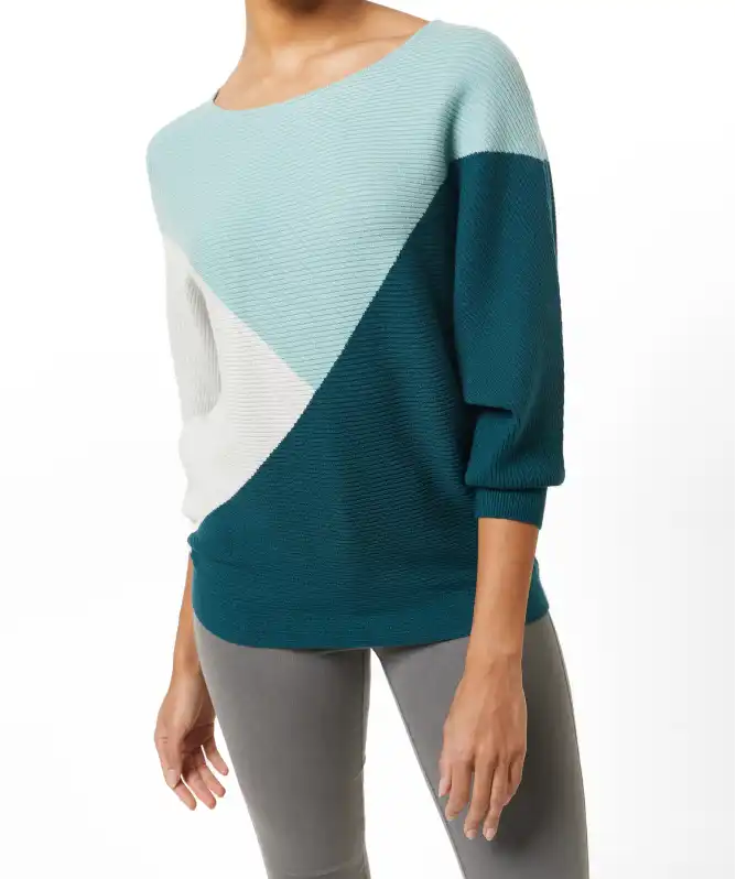 Strickpullover mit Colour-Blocking