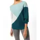 Sweter z dzianiny z kolorowymi wstawkami