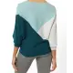 Sweter z dzianiny z kolorowymi wstawkami