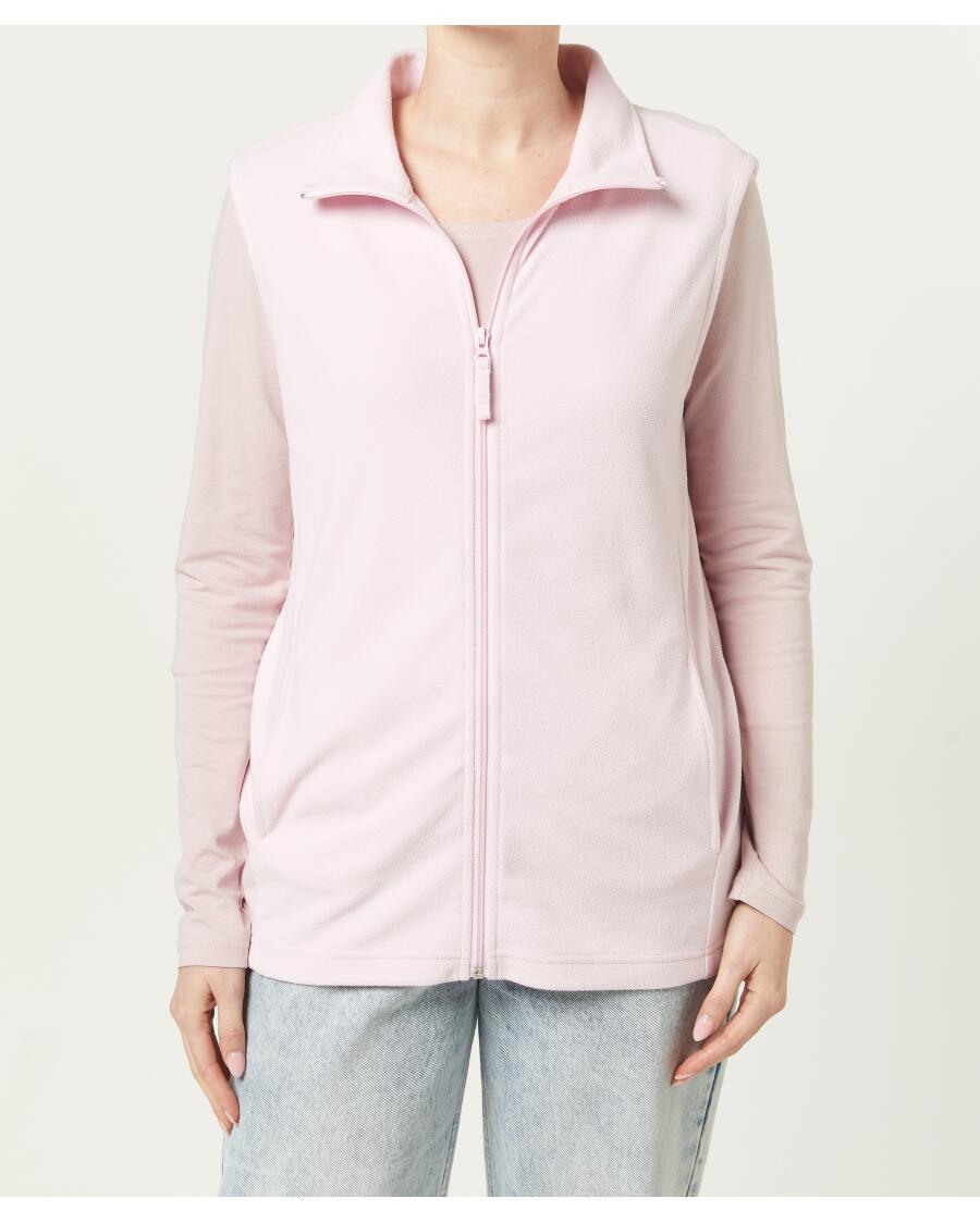 Fleece bodywarmer uni lichtroze