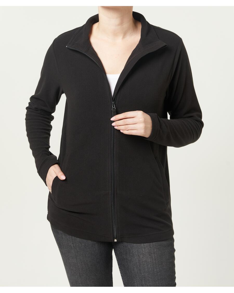 Basic Fleecejacke schwarz