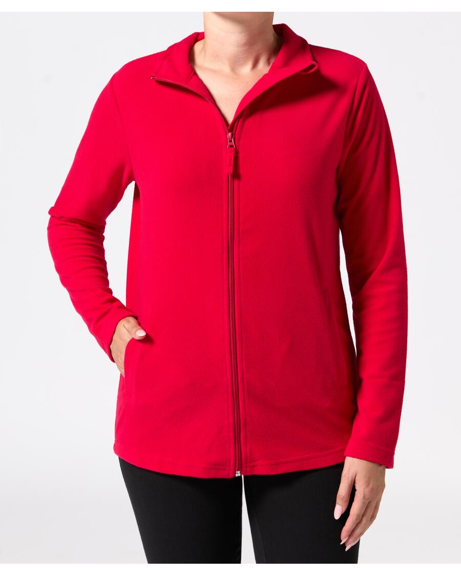 Basic Fleecejacke rot