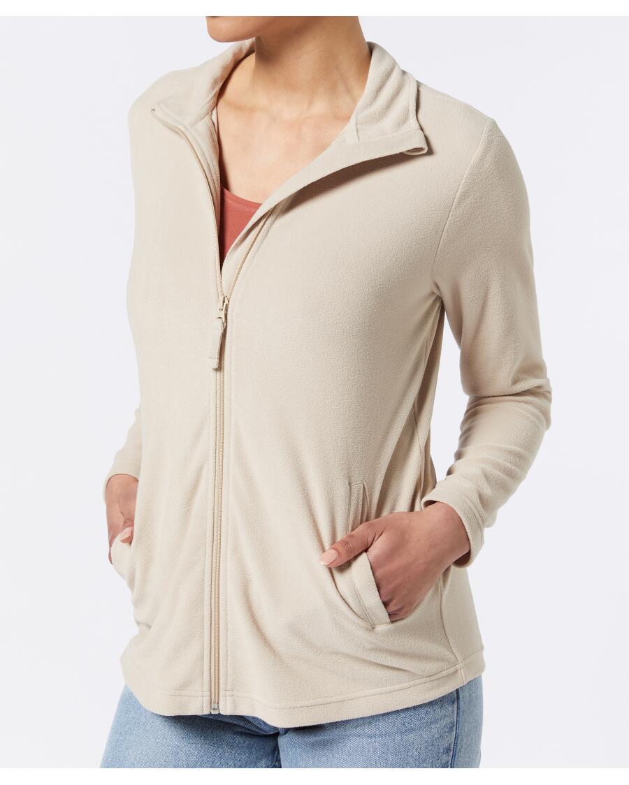 Basic Fleecejacke hellbraun