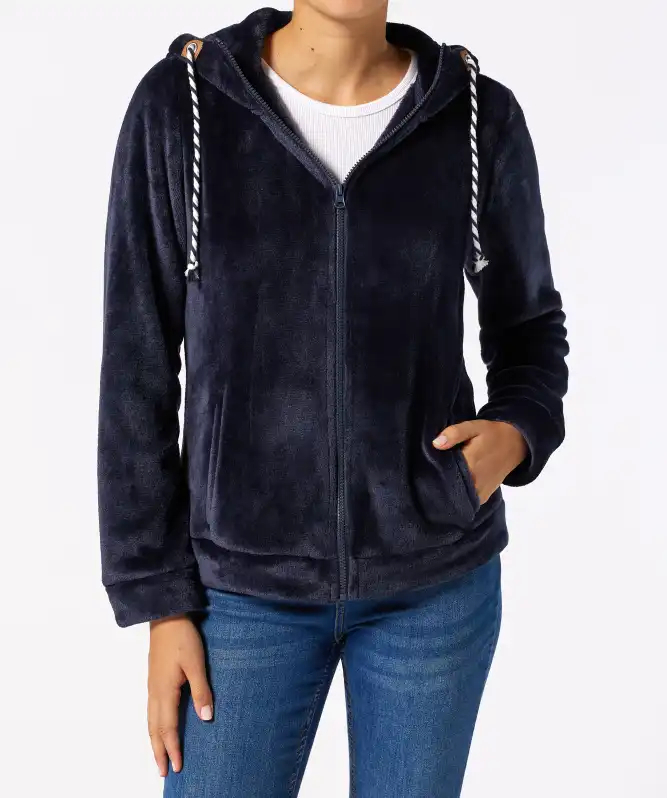 Plyšová flísová mikina