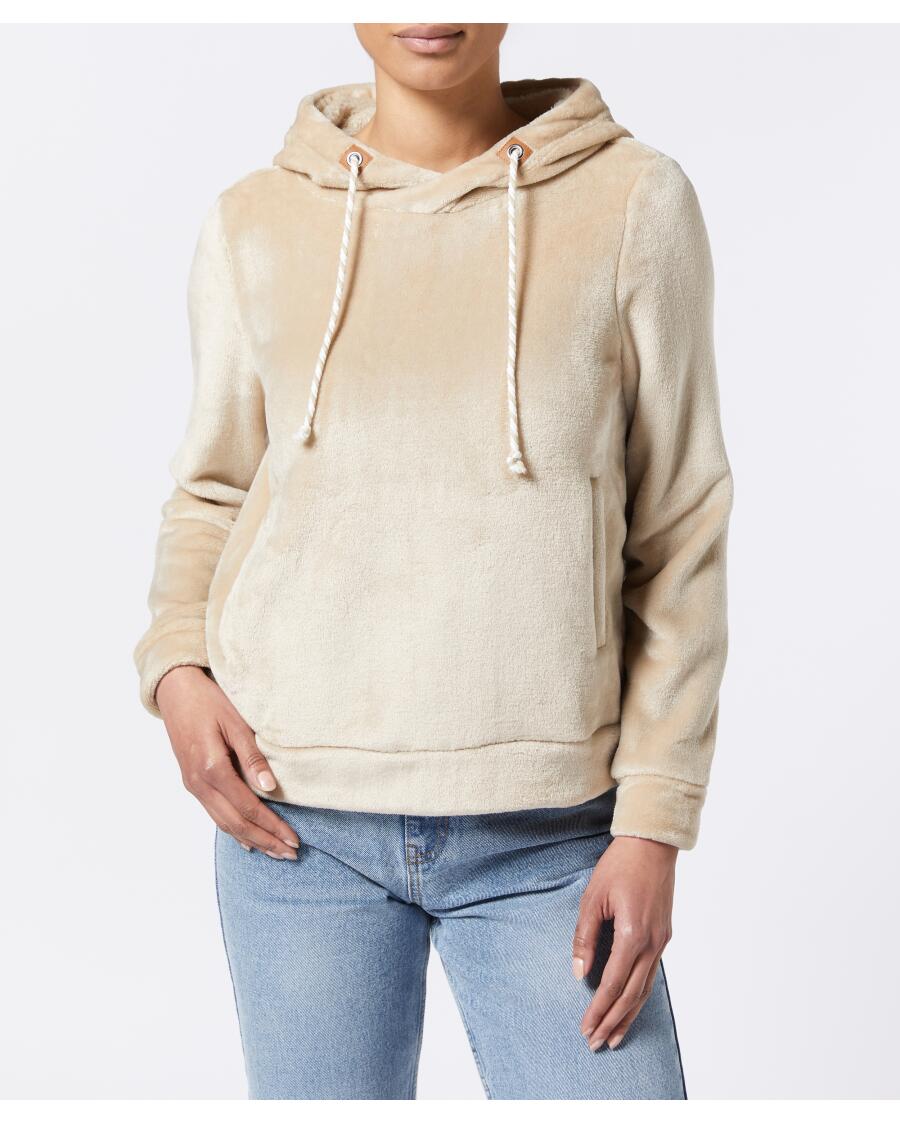 Kuscheliger Fleecepullover hellbraun