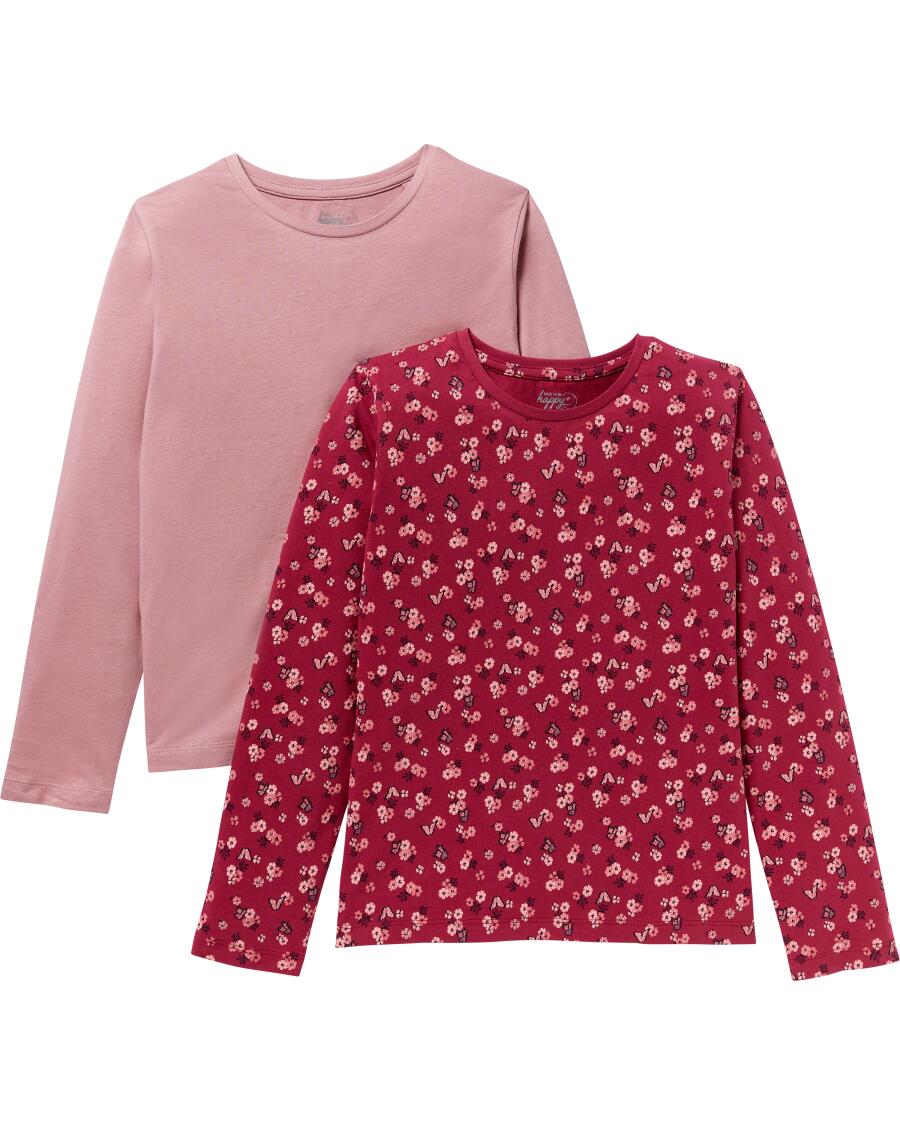 Langemouwen shirts Bloemen bessen