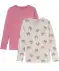 Langarmshirts Schleifen rosa/weiß