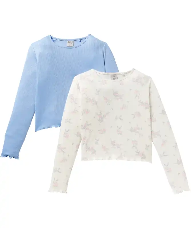 Trička s dlouhými rukávy květiny