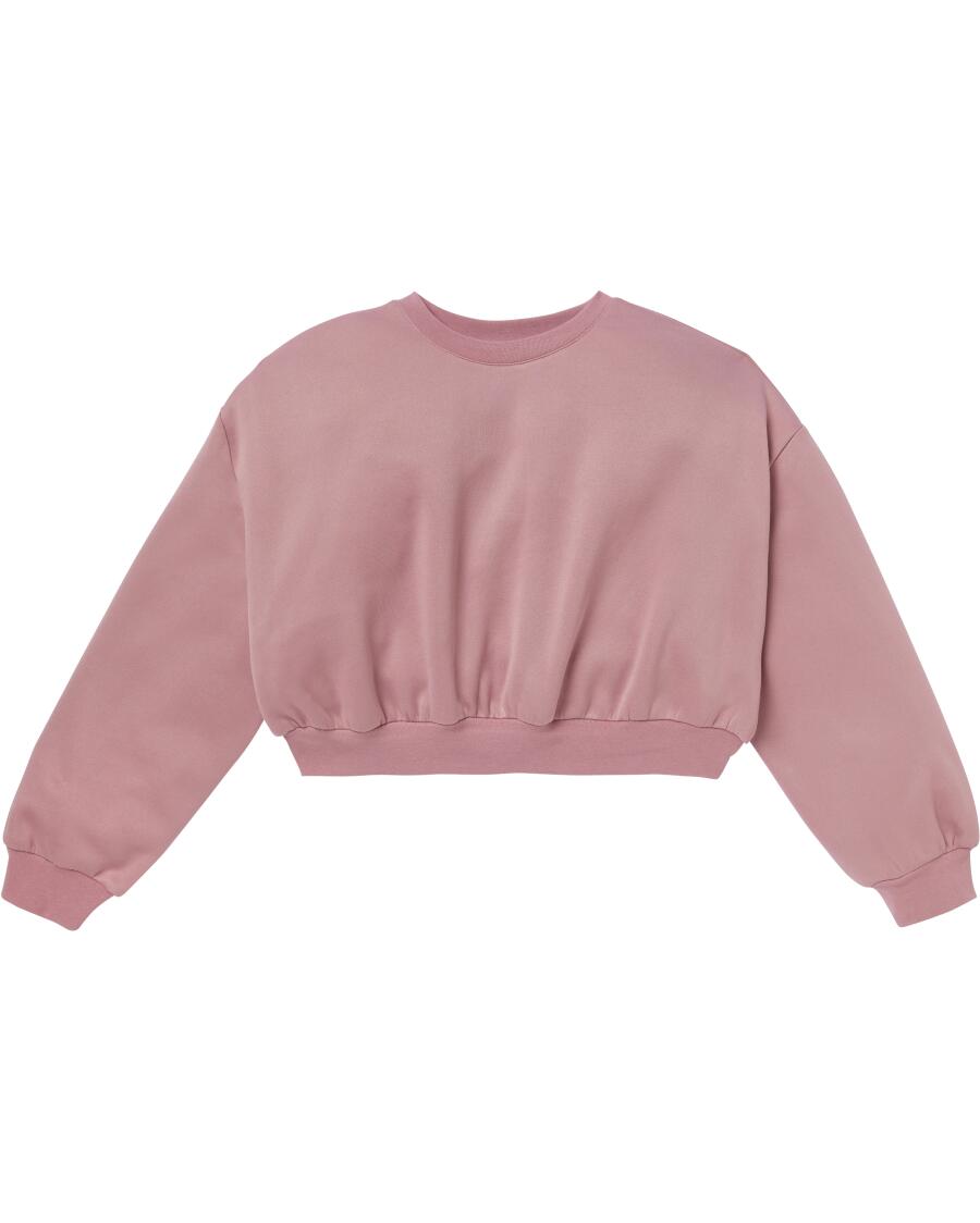 Sweatshirt cropped roze