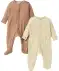 Newborn Schlafanzüge mit Knopfleiste Beige