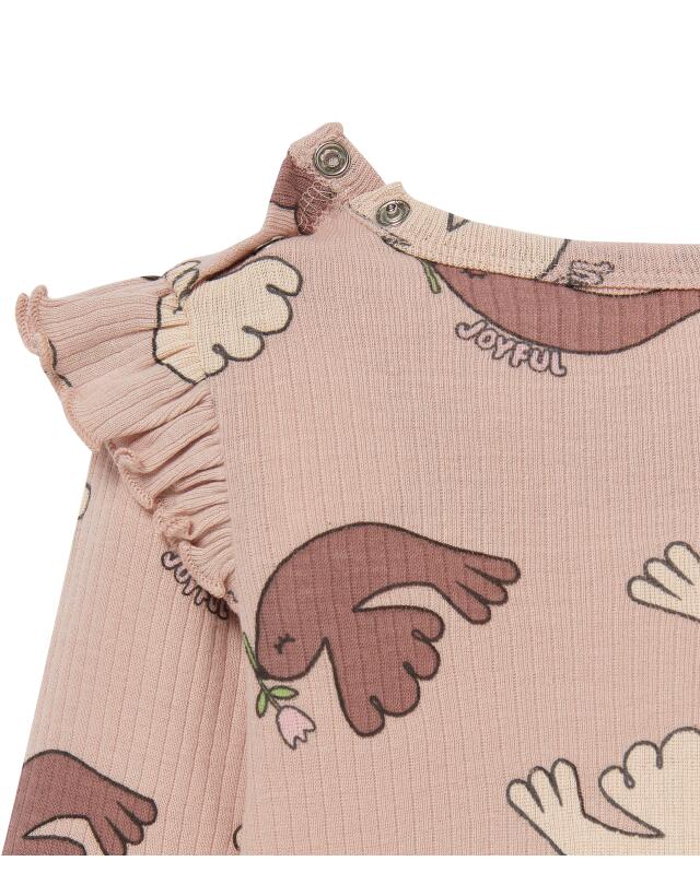 Pyjama à colombes bébé fille, vieux rose (KiK Pyjama mit Tauben (altrosa)) — KiK, produit allemand authentique au Maroc