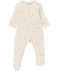 Newborn Schlafanzug mit Herzmuster offwhite
