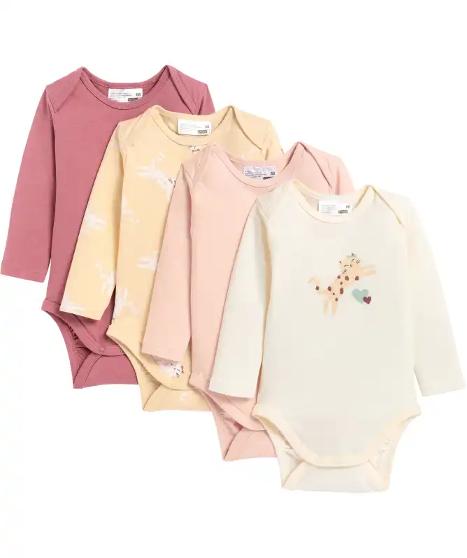 Baby romper met overslaghals