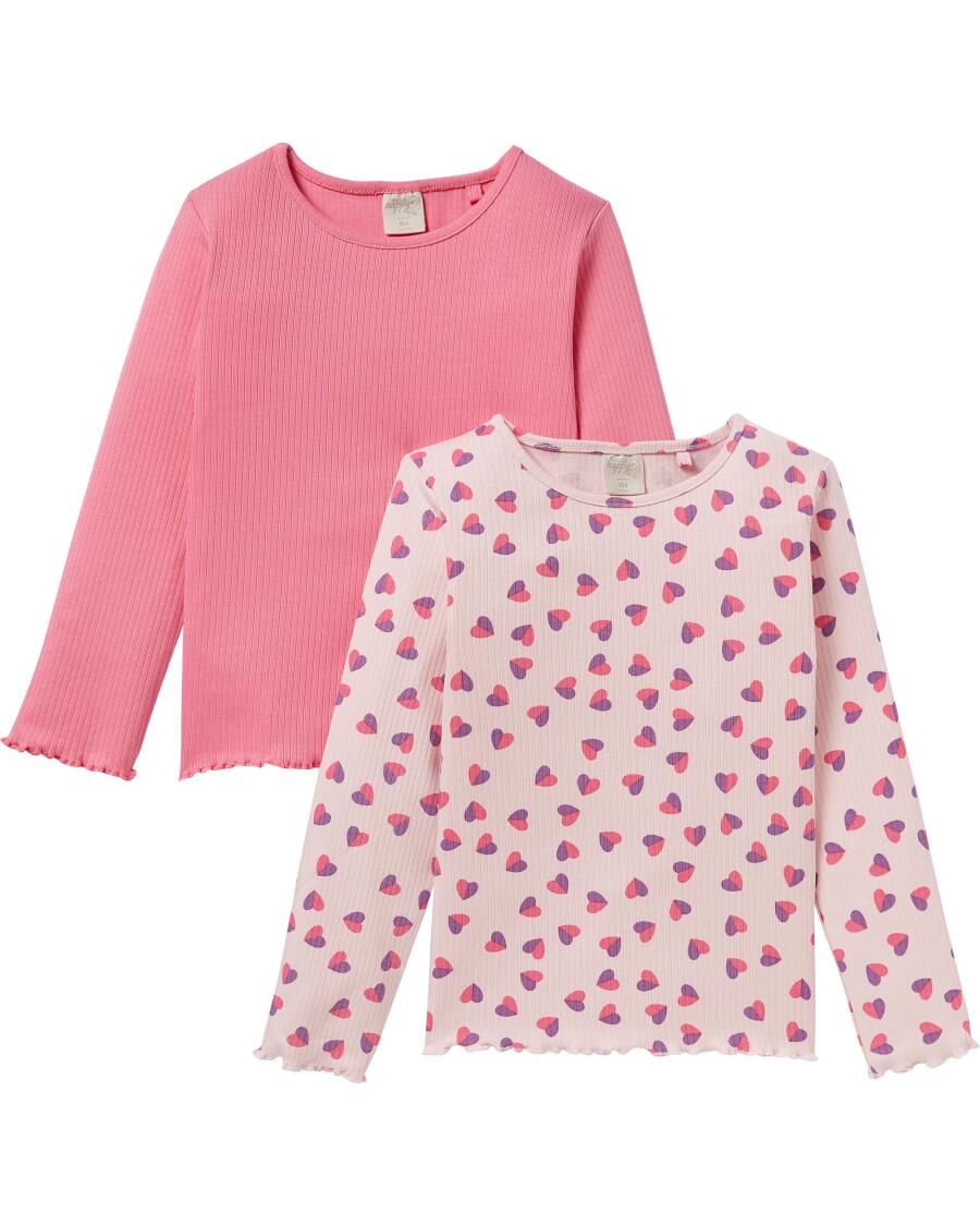 Langarmshirts Herzen pink/rosa