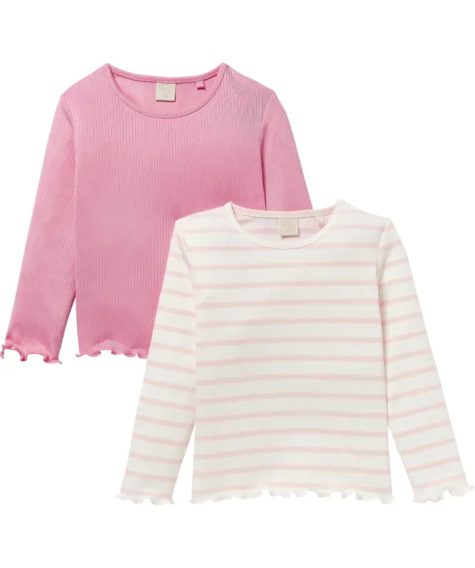 Langarmshirts mit Wellenkanten