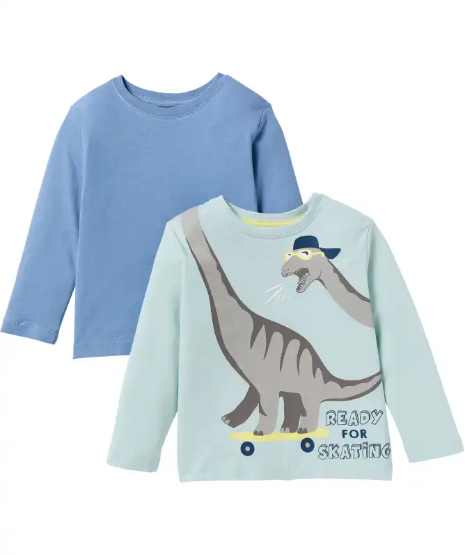Langarmshirts mit Dino-Print