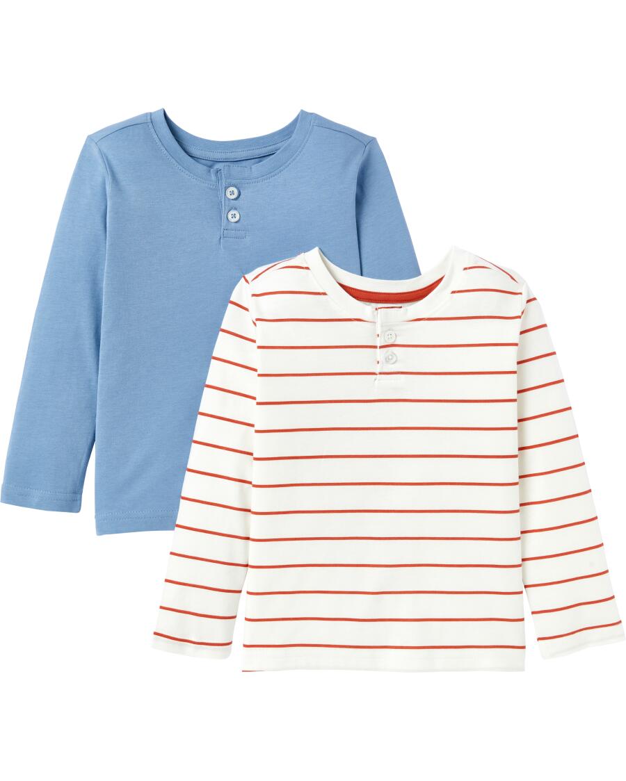 shirts met lange mouwen en korte knoopsluiting blauw