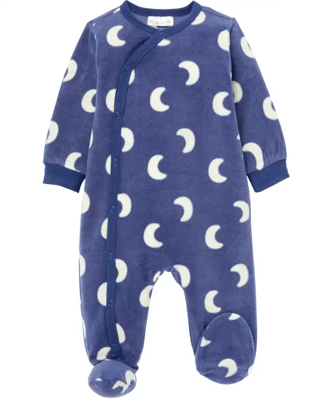 Fleece-Strampler mit Monden